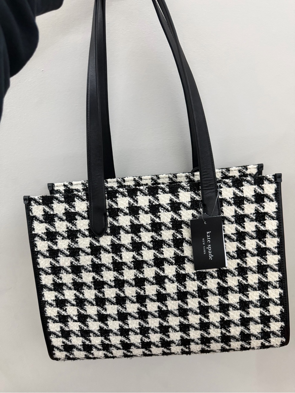 kate spade Black & White Houndstooth Tote